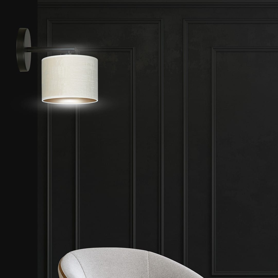 Wandlamp Hilde K1 8211 Zwart Wit Wandlamp Hilde K1 8211 Zwart Wit