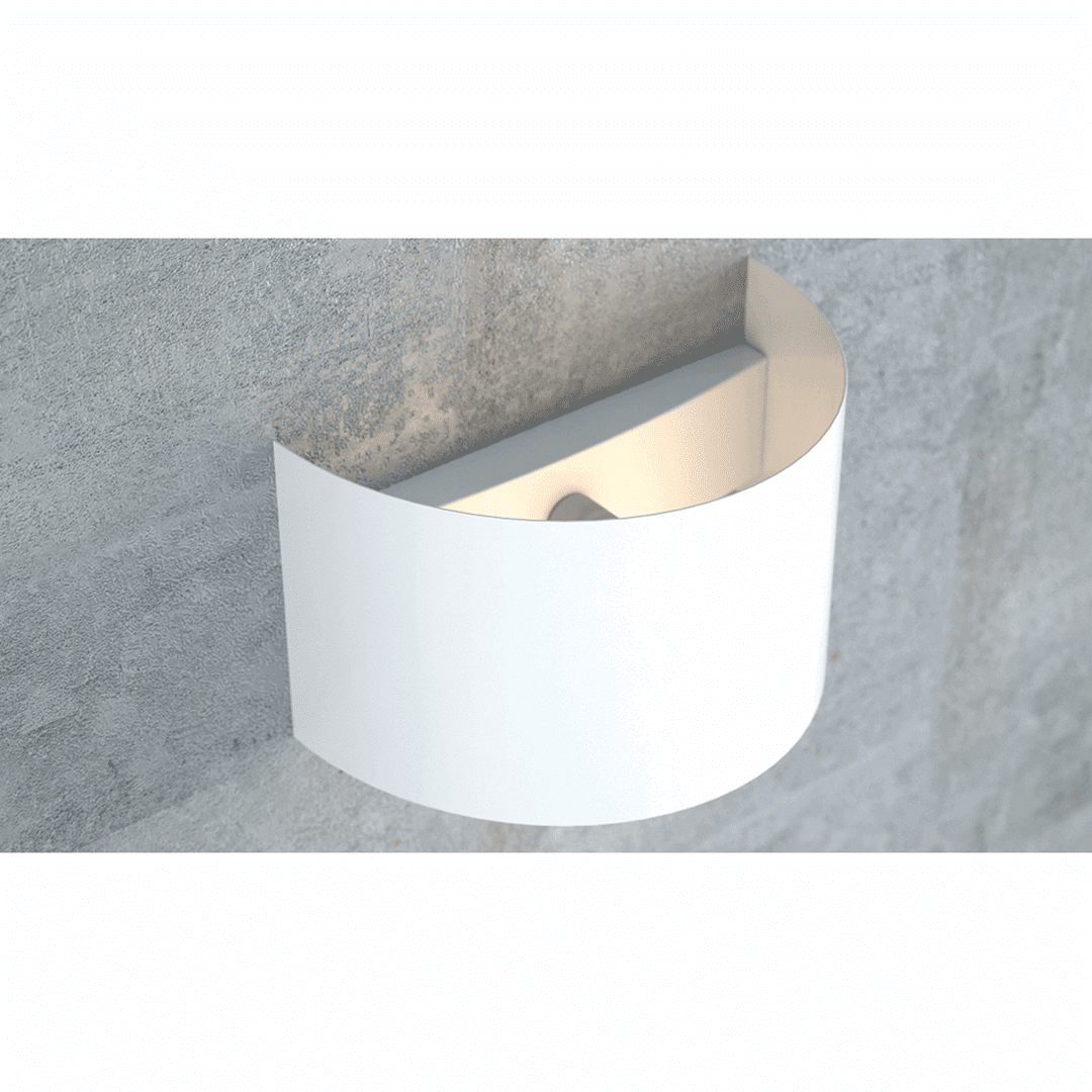Wandlamp Fold 8211 Wit Gepoedercoated Staal