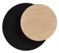 Wandlamp Circle 1A - Gepoedercoat mat staal en multiplex