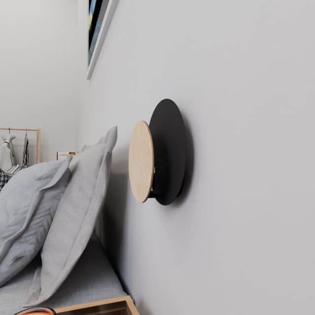 Wandlamp Circle 1a 8211 Gepoedercoat Mat Staal En Multiplex