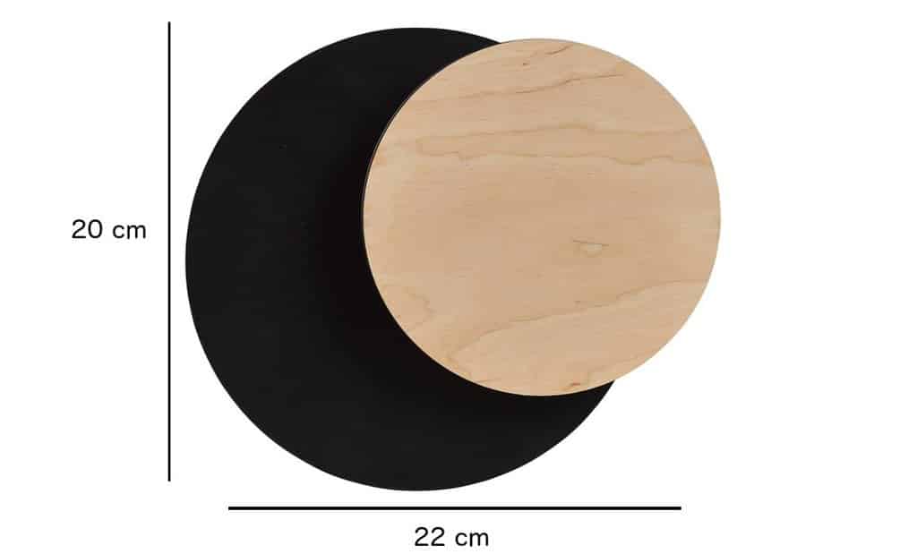 Wandlamp Circle 1a 8211 Gepoedercoat Mat Staal En Multiplex
