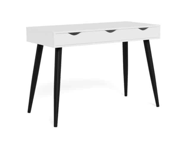 Bureau Neptun 8211 Wit Melamine 8211 Mdf Blad 8211 Zwarte Poten