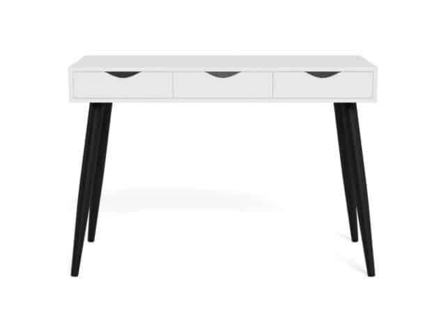 Bureau Neptun 8211 Wit Melamine 8211 Mdf Blad 8211 Zwarte Poten