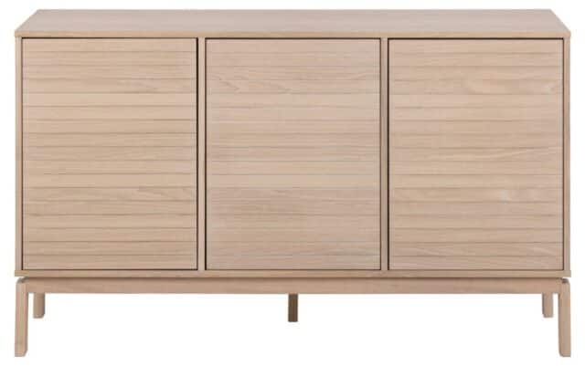 Dressoir Linley 8211 Wit Gepigmenteerd Mdf Met Eiken Fineer 8211 135 Cm 8211 3 Deuren