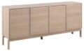 Dressoir Linley - Eikenfineer op wit gepigmenteerde MDF - 180 cm - 4 deuren