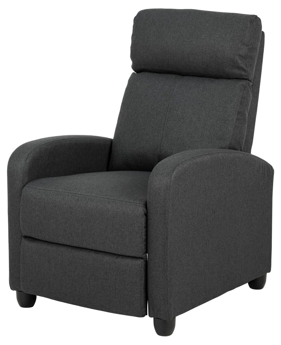 Relaxfauteuil Siom 8211 Stof Antraciet 8211 Pushfunctie Relaxfauteuil Siom 8211 Stof Antraciet 8211 Pushfunctie