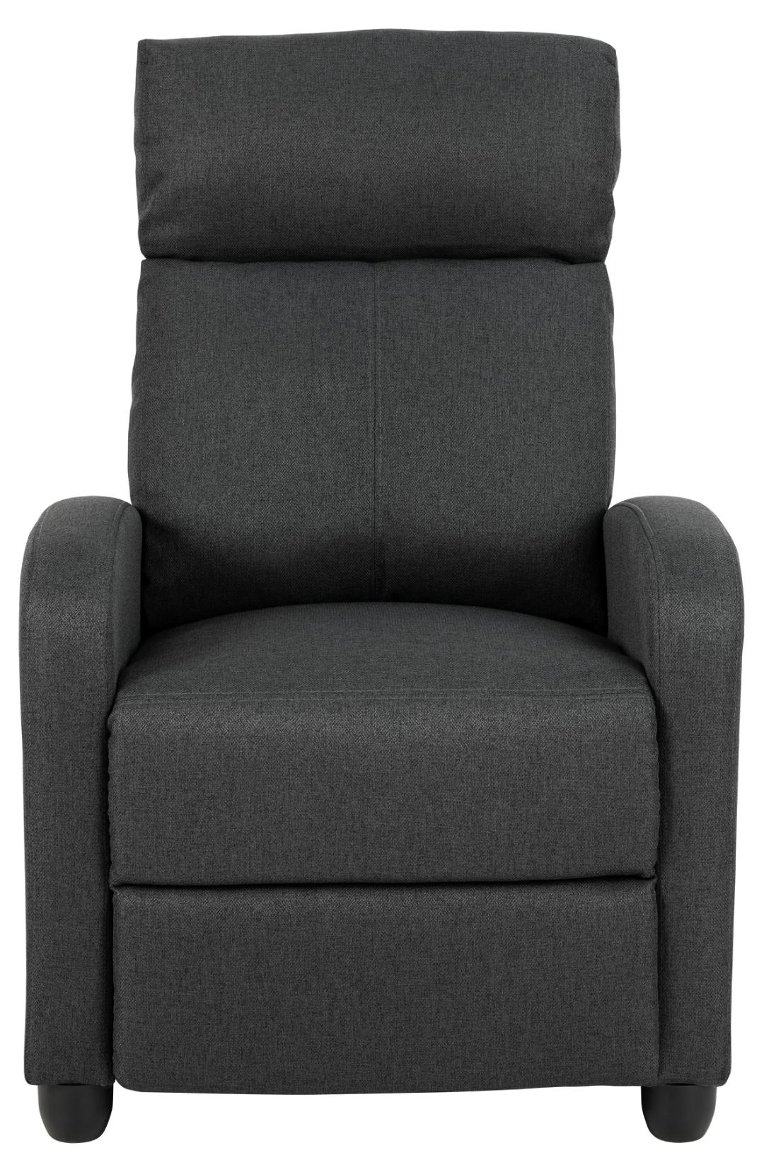 Relaxfauteuil Siom 8211 Stof Antraciet 8211 Pushfunctie Relaxfauteuil Siom 8211 Stof Antraciet 8211 Pushfunctie
