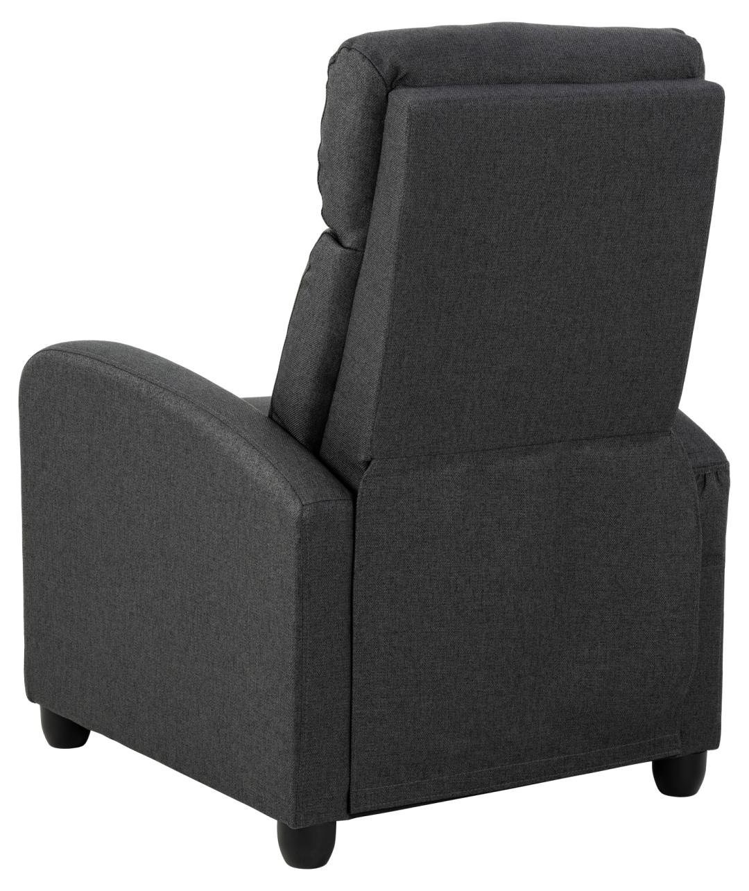 Relaxfauteuil Siom 8211 Stof Antraciet 8211 Pushfunctie Relaxfauteuil Siom 8211 Stof Antraciet 8211 Pushfunctie