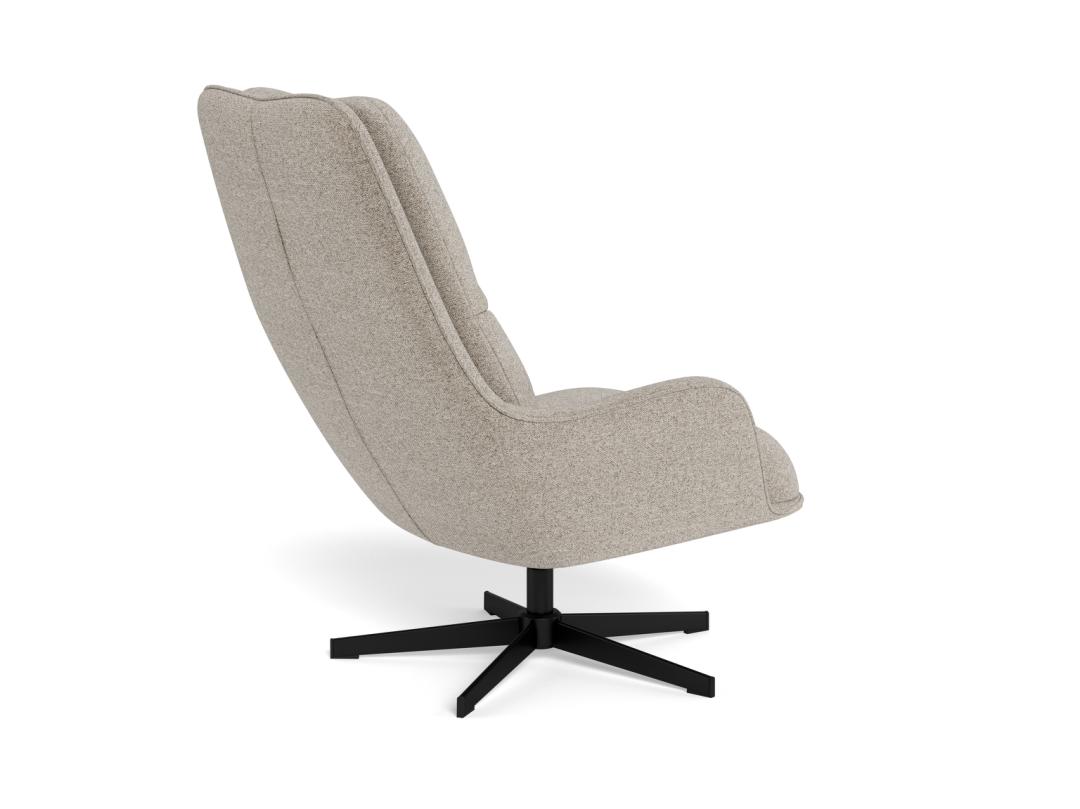 Loungestoel Bosley 8211 Stof Alea Beige 8211 Metaal 8211 Draaibaar