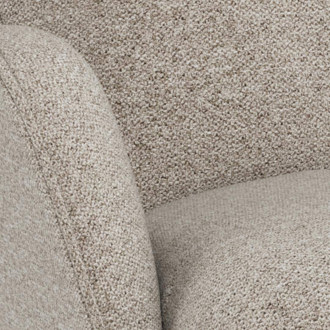 Loungestoel Bosley 8211 Stof Alea Beige 8211 Metaal 8211 Draaibaar