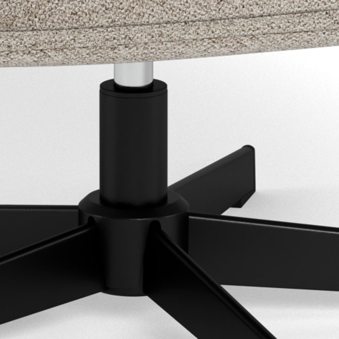 Loungestoel Bosley 8211 Stof Alea Beige 8211 Metaal 8211 Draaibaar