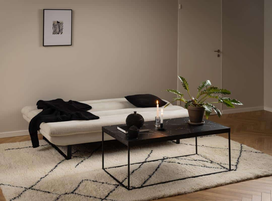 Slaapbank Arbonne 8211 Stof Apia Beige 8211 Metaal