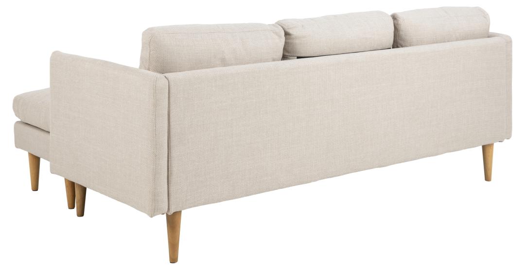 2 Zitsbank Met Chaise Longue Milly 8211 Stof Basel Beige