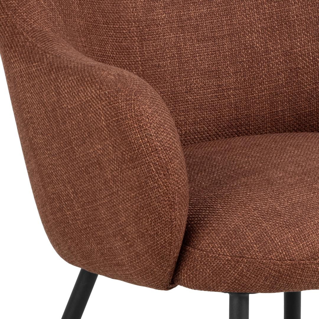 Loungestoel Spencer 8211 Stof Terracotta 8211 Metaal Loungestoel Spencer 8211 Stof Terracotta 8211 Metaal