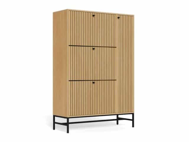 Schoenenkast Albany 8211 Eikenlook 8211 Metaal