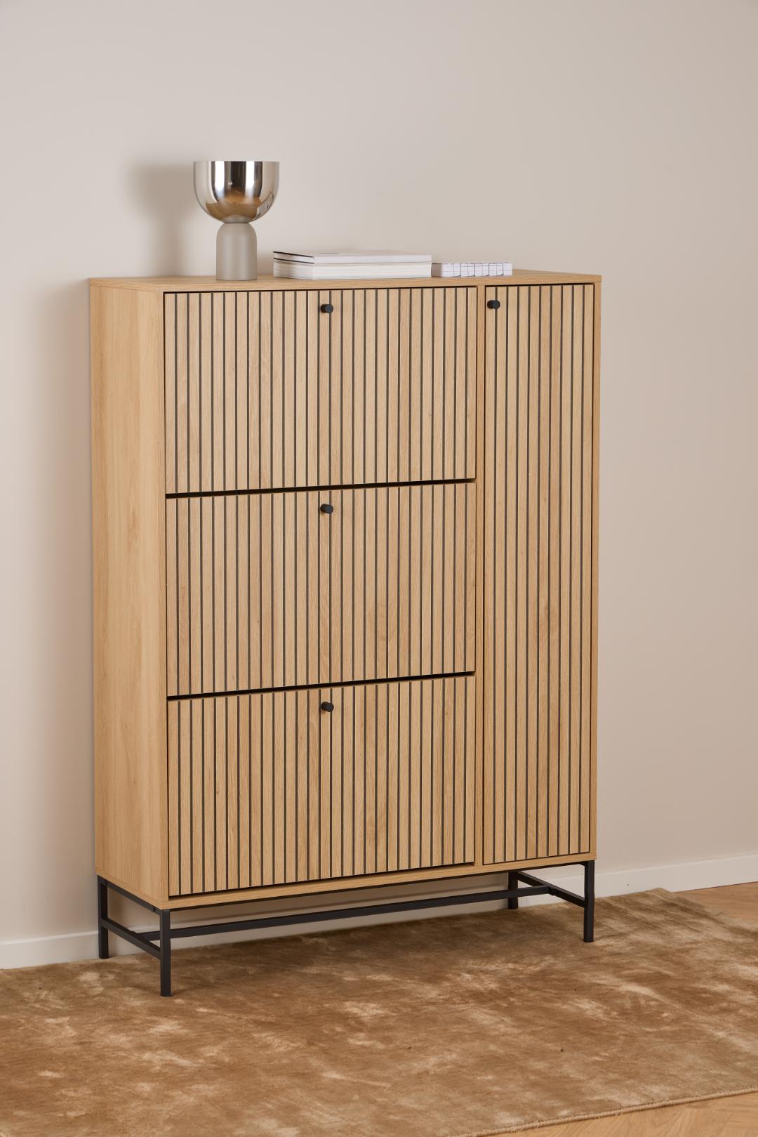 Schoenenkast Albany 8211 Eikenlook 8211 Metaal