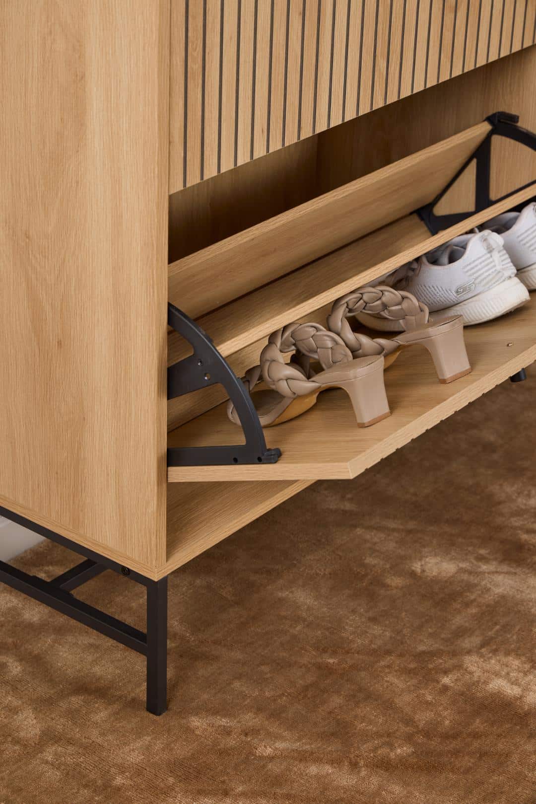 Schoenenkast Albany 8211 Eikenlook 8211 Metaal