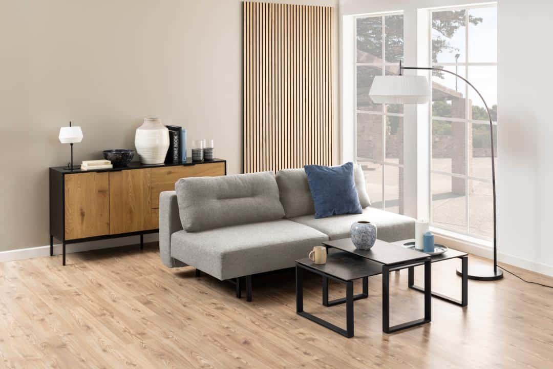 Slaapbank Malling 8211 Flatwoven Stof Lichtgrijs 8211 Metaal