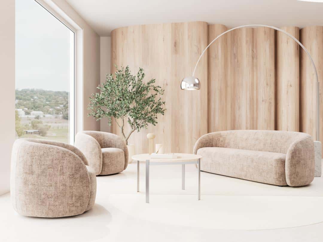 Loungefauteuil Lodi 8211 Beige Juto Stof 8211 Draaivoet