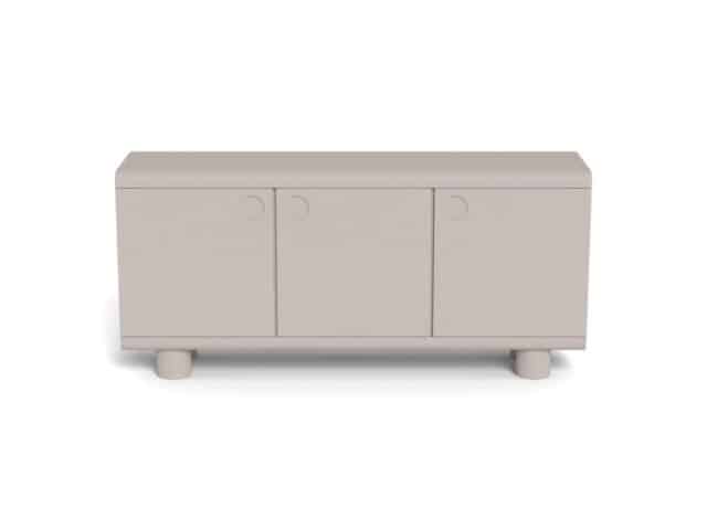 Dressoir Magee 8211 Grijs Mdf Pu Gelakt 8211 3 Deuren 8211 160 Cm