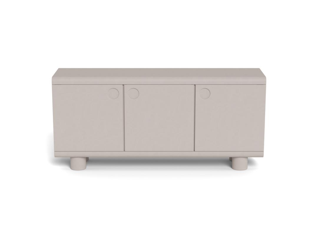 Dressoir Magee 8211 Grijs Mdf Pu Gelakt 8211 3 Deuren 8211 160 Cm