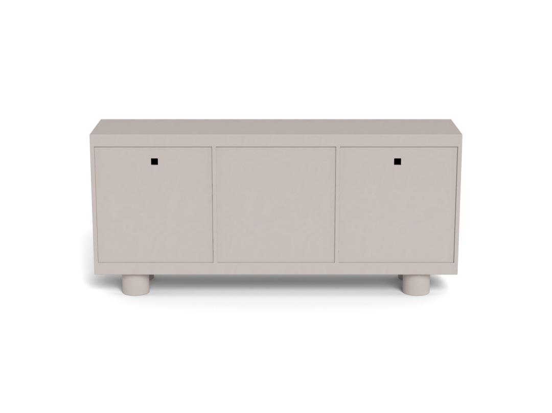 Dressoir Magee 8211 Grijs Mdf Pu Gelakt 8211 3 Deuren 8211 160 Cm