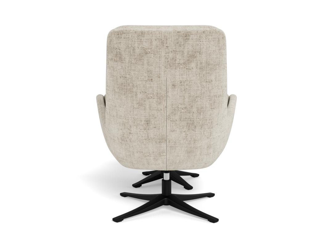 Relaxfauteuil Suton 8211 Stof Juto Beige 8211 Met Voetenbank