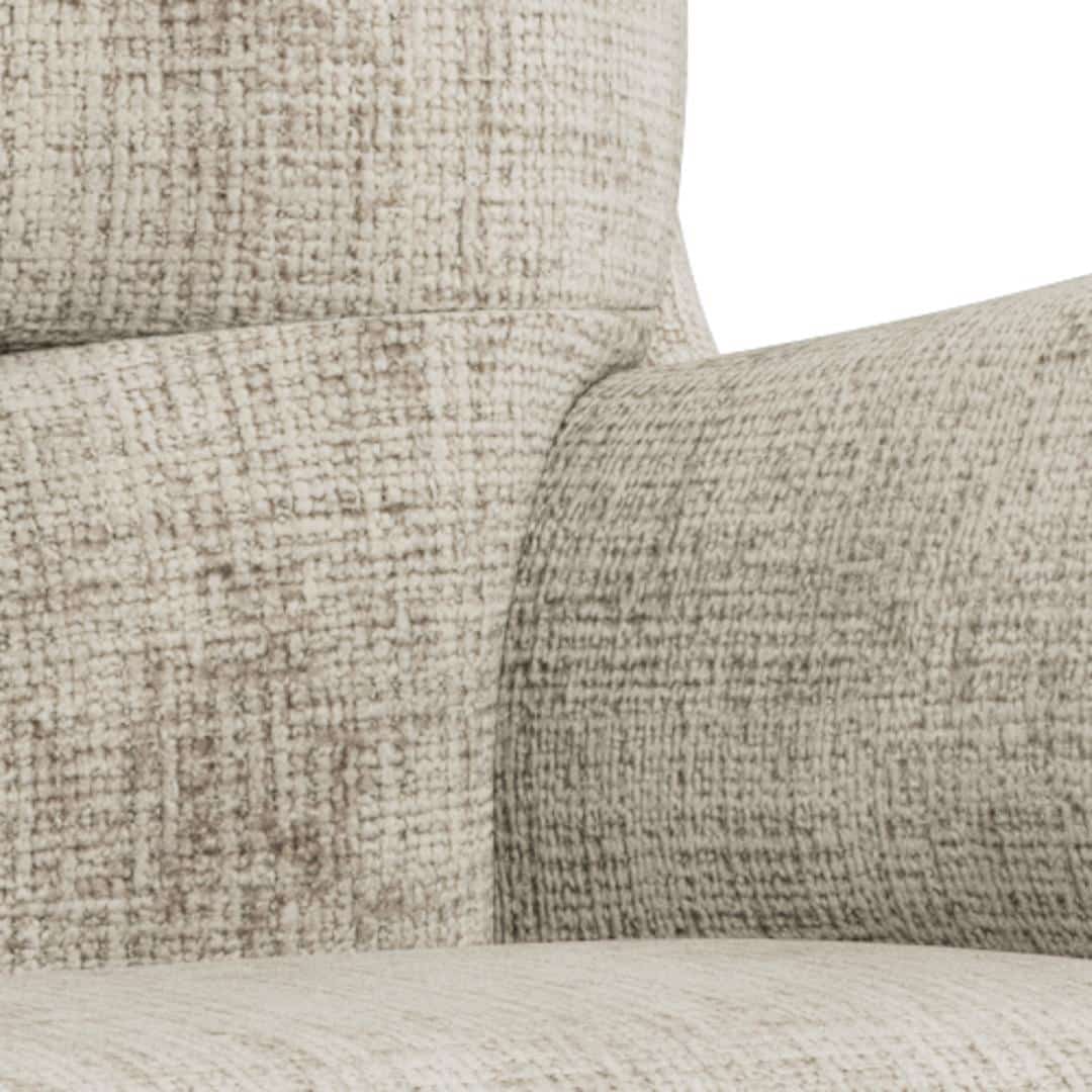 Relaxfauteuil Suton 8211 Stof Juto Beige 8211 Met Voetenbank