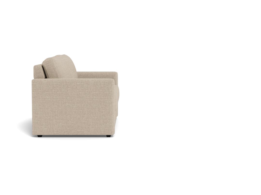 Slaapbank Fleury 8211 Stof Structuurbeige Tweekleurig 8211 2 Losse Rugkussens