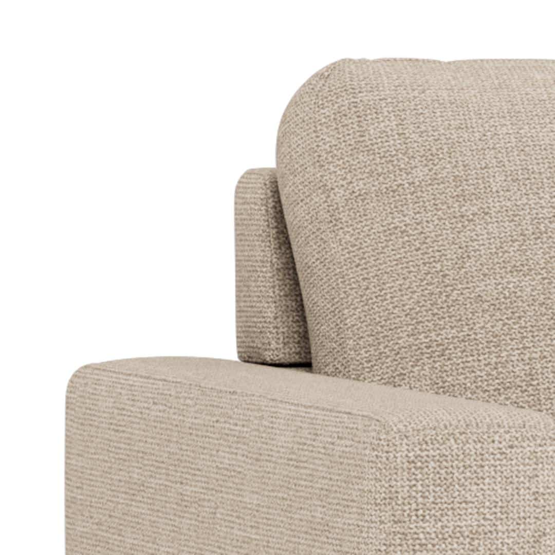 Slaapbank Fleury 8211 Stof Structuurbeige Tweekleurig 8211 2 Losse Rugkussens