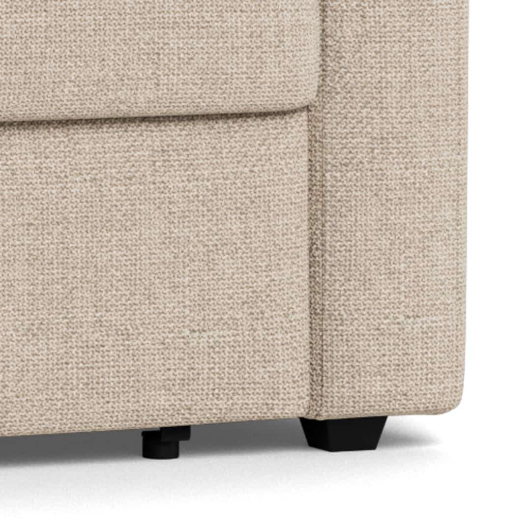 Slaapbank Fleury 8211 Stof Structuurbeige Tweekleurig 8211 2 Losse Rugkussens