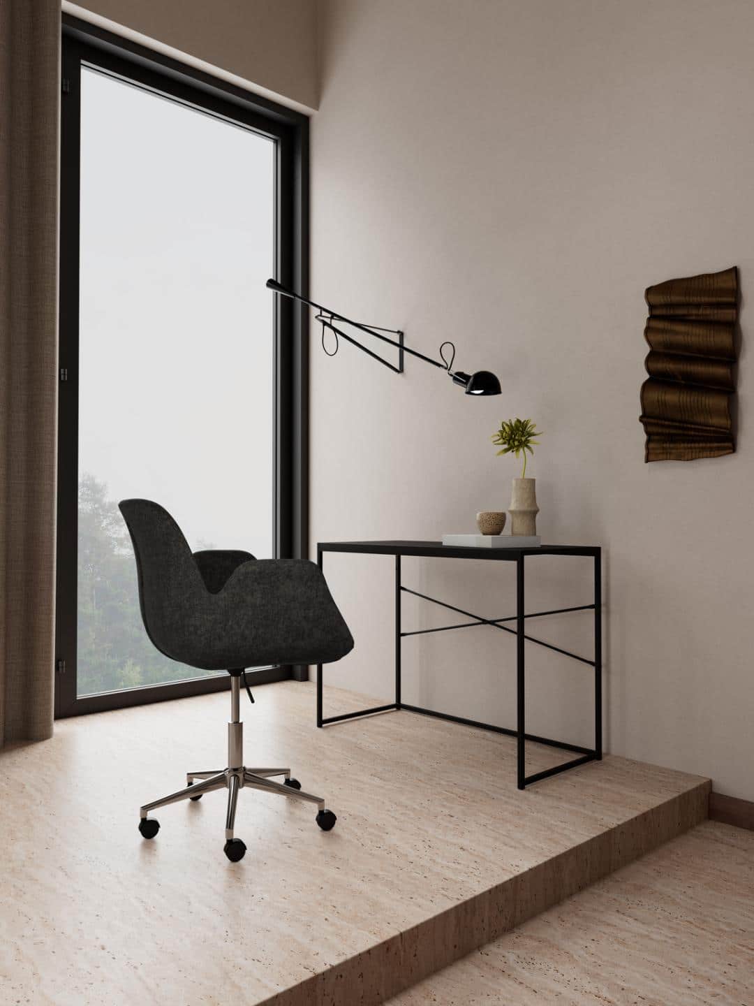 Bureaustoel Beth 8211 Donkergrijs Chenille Apia Bekleding Bureaustoel Beth 8211 Donkergrijs Chenille Apia Bekleding