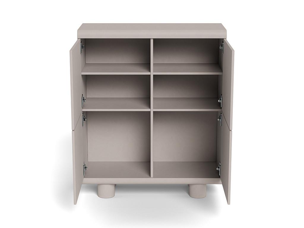 Wandkast Magee 8211 Grijs Mdf Pu Gelakt 8211 Met 4 Deuren 8211 100 Cm