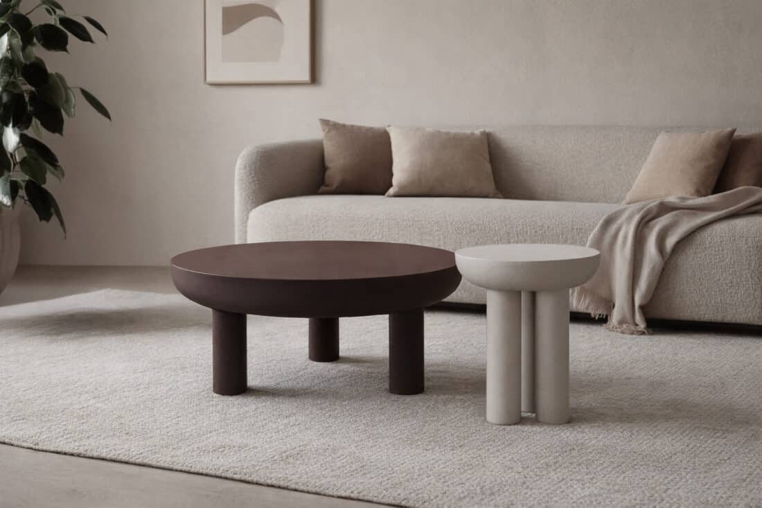 Salontafel Brix Niko 8211 Roest Zand 8211 Rond 85 Cm