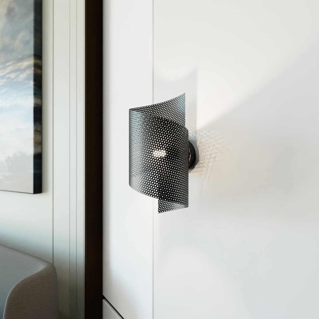 Wandlamp Spiral 8211 Zwart 8211 Metaal Gaas Wandlamp Spiral 8211 Zwart 8211 Metaal Gaas