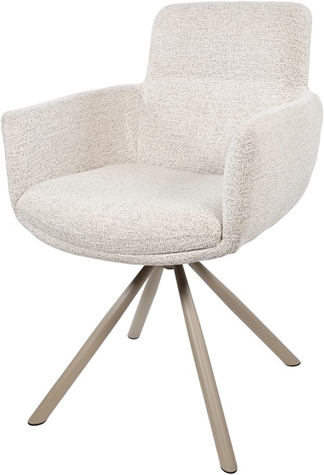 Eetkamerstoel Harry 8211 Stof Present Champagne 120 8211 Taupe Draaipoot 360 Minimale Bestelling 2 Stuks