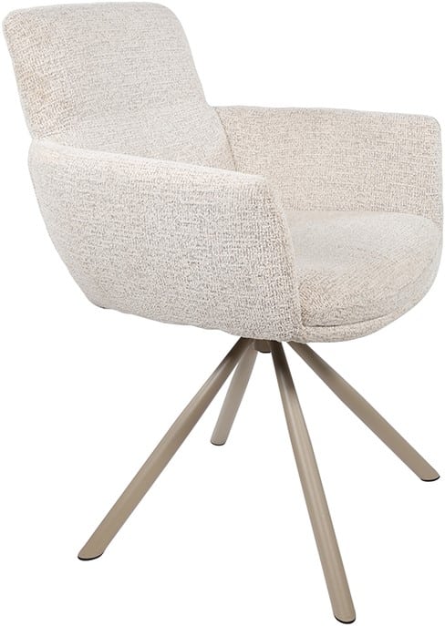 Eetkamerstoel Harry 8211 Stof Present Champagne 120 8211 Taupe Draaipoot 360 Minimale Bestelling 2 Stuks