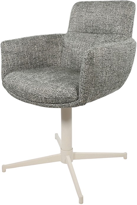 Eetkamerstoel William 8211 Stof Field Groen 356 8211 Gebroken Wit Draaipoot 360 Minimale Bestelling 2 Stuks