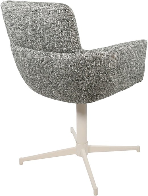 Eetkamerstoel William 8211 Stof Field Groen 356 8211 Gebroken Wit Draaipoot 360 Minimale Bestelling 2 Stuks