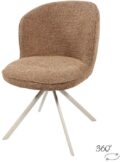 Eetkamerstoel Kate - Stof Present Autumn 273 - Off-white draaipoot 360° (minimale bestelling 2 stuks)