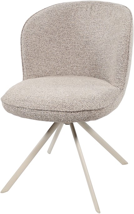 Eetkamerstoel Kate 8211 Stof Present Sandy 121 8211 Gebroken Wit Draaipoot 360 Minimale Bestelling 2 Stuks