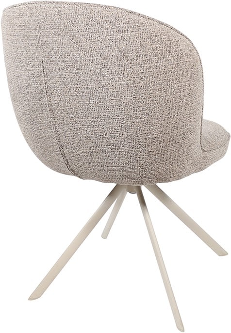 Eetkamerstoel Kate 8211 Stof Present Sandy 121 8211 Gebroken Wit Draaipoot 360 Minimale Bestelling 2 Stuks