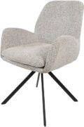 Eetkamerstoel Charles - Stof Milan Salt 'n Pepper 105 - Metalen draaipoot 360 (minimale bestelling 2 stuks)