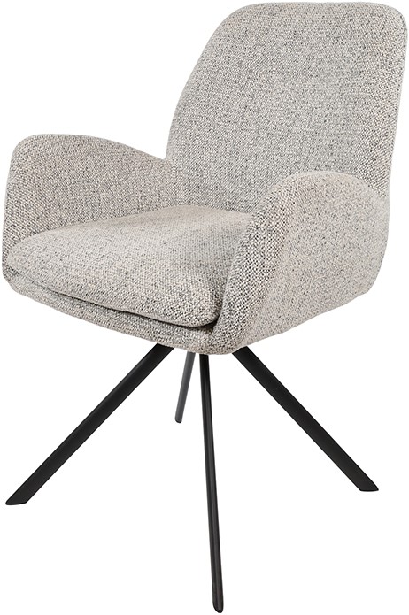 Eetkamerstoel Charles 8211 Stof Milan Salt 8217 N Pepper 105 8211 Metalen Draaipoot 360 Minimale Bestelling 2 Stuks