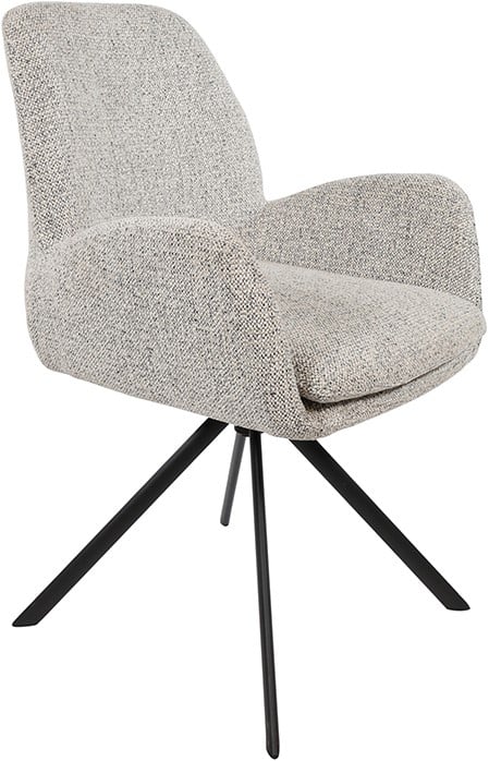 Eetkamerstoel Charles 8211 Stof Milan Salt 8217 N Pepper 105 8211 Metalen Draaipoot 360 Minimale Bestelling 2 Stuks
