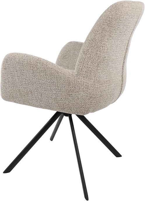 Eetkamerstoel Charles 8211 Stof Milan Nature 120 8211 Draaipoot Minimale Bestelling 2 Stuks