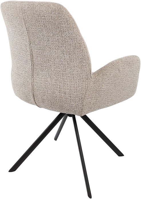 Eetkamerstoel Charles 8211 Stof Milan Nature 120 8211 Draaipoot Minimale Bestelling 2 Stuks