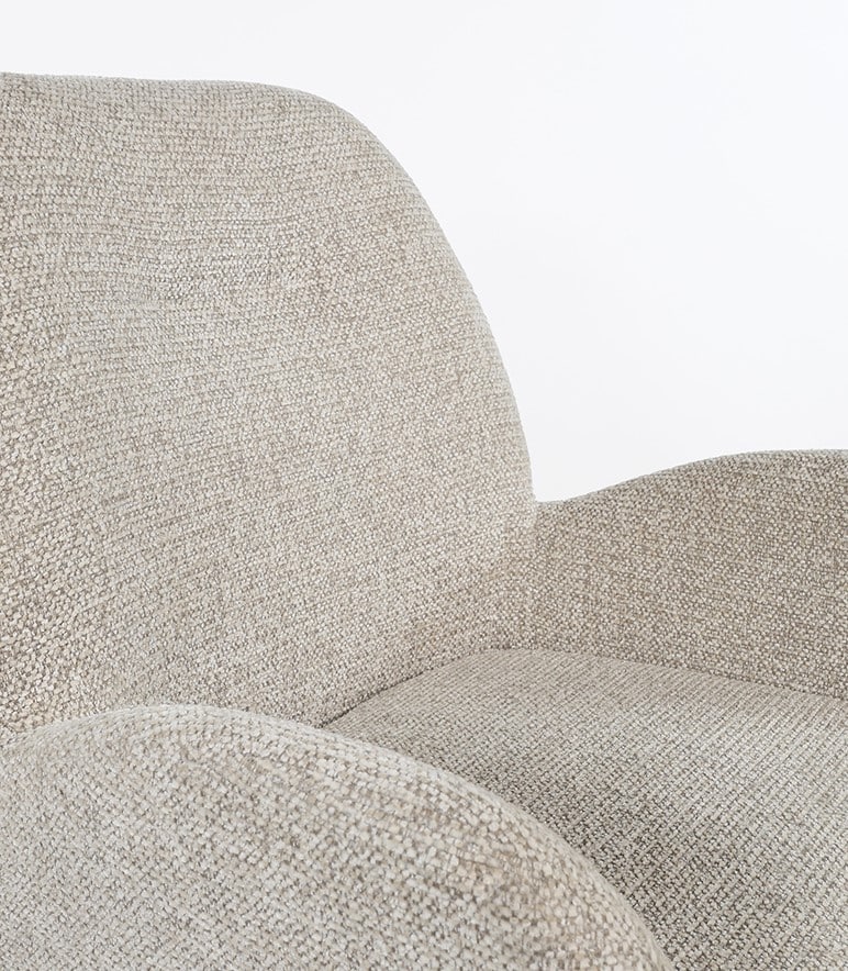 Eetkamerstoel Charles 8211 Stof Milan Nature 120 8211 Draaipoot Minimale Bestelling 2 Stuks