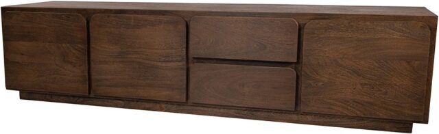 Tv Dressoir Bloemfontein 8211 Massief Gezandstraald Mangohout 190 Cm Met 3 Deuren En 2 Lades