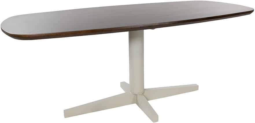Eetkamertafel Libra 8211 Mango Bruin Walnoot 8211 Deens Ovaal 8211 Poot Beige 8211 240 Cm